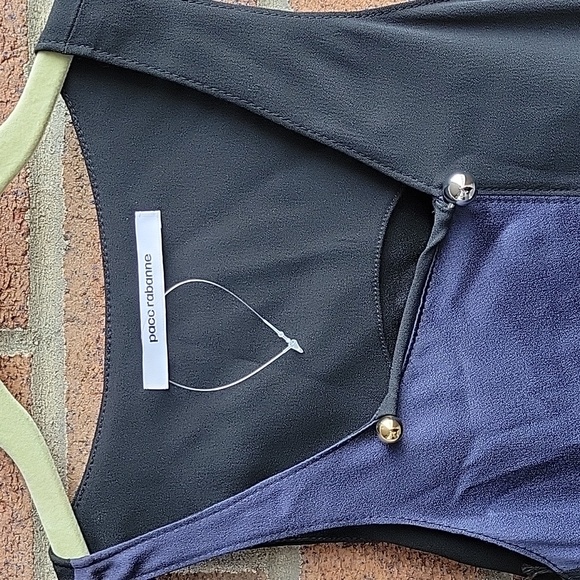 PACO RABANNE Two-Tone Knee-Length Dress - NWT - Picture 5 of 6